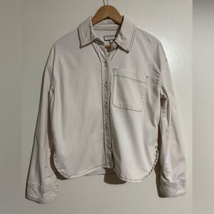 Bagatelle Collection New York Cream Button-Up Shirt Small